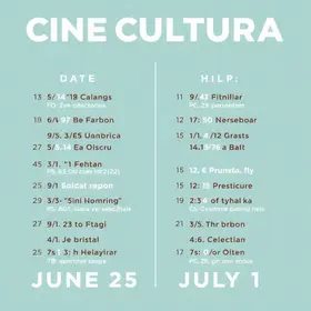 Cine Cultura divulga programação de filmes entre os dias 25 de junho e 1º de julho Cine Cultura