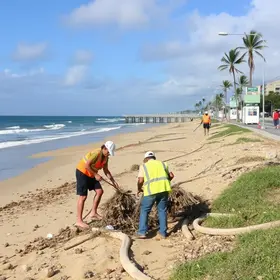 Prefeitura remove entulhos na Praia da Graciosa, Avenida JK e quadras da região sul e norte da Capital