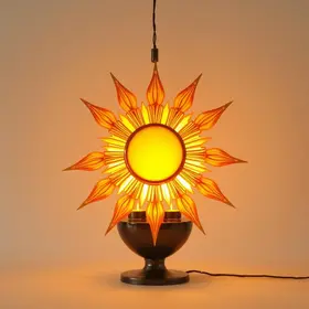 luminária inspirada no sol tocantinense